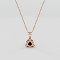 1.53 Ct. Greenish Brown Sapphire Pendant, 14K Rose Gold 4