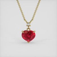 1.75 Ct. Ruby Pendant, 14K Yellow Gold 1