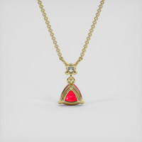 0.72 Ct. Ruby Pendant, 14K Yellow Gold 4