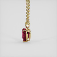 4.10 Ct. Purplish Red Ruby Pendant, 14K Yellow Gold 3