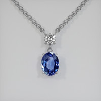 2.06 Ct. Gemstone Necklace, Platinum 950 1
