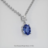 2.06 Ct. Gemstone Pendant, Platinum 950 2