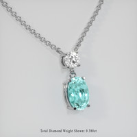 1.82 Ct. Gemstone Pendant, Platinum 950 2