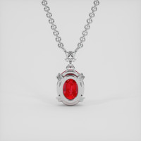 2.26 Ct. Ruby Necklace, Platinum 950 4