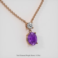 1.59 Ct. Gemstone Necklace, 14K Rose Gold 2