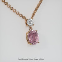 2.52 Ct. Gemstone Necklace, 14K Rose Gold 2