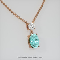 1.82 Ct. Gemstone Pendant, 14K Rose Gold 2