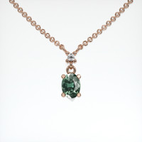 0.22 Ct. Gemstone Necklace, 14K Rose Gold 1