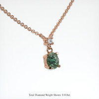 0.22 Ct. Gemstone Necklace, 14K Rose Gold 2