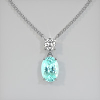 1.82 Ct. Gemstone Necklace, 14K White Gold 1