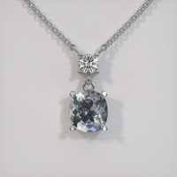 1.18 Ct. Gemstone Necklace, 14K White Gold 1