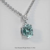 2.35 Ct. Gemstone Pendant, 14K White Gold 2