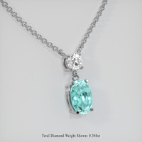 1.82 Ct. Gemstone Necklace, 18K White Gold 2