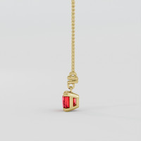 1.04 Ct. Ruby Necklace, 10K Yellow Gold 3