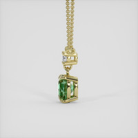 1.02 Ct. Bluish Green Sapphire Necklace, 10K Yellow Gold 3