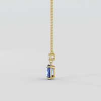2.14 Ct. Blue Sapphire Necklace, 10K Yellow Gold 3