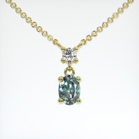 0.25 Ct. Gemstone Necklace, 14K Yellow Gold 1