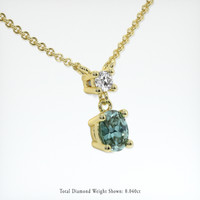 0.25 Ct. Gemstone Necklace, 14K Yellow Gold 2