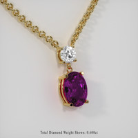 3.83 Ct. Gemstone Pendant, 14K Yellow Gold 2