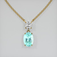 1.82 Ct. Gemstone Pendant, 14K Yellow Gold 1