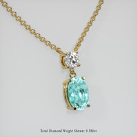 1.82 Ct. Gemstone Pendant, 14K Yellow Gold 2