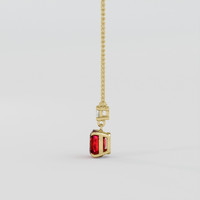 1.14 Ct. Pinkish Red Ruby Necklace, 14K Yellow Gold 3