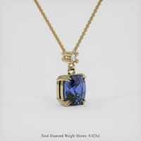 1.80 Ct. Blue Sapphire Necklace, 14K Yellow Gold 2
