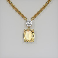 7.99 Ct. Gemstone Pendant, 18K Yellow Gold 1