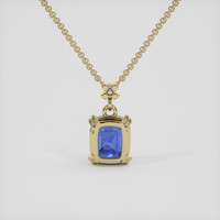 1.80 Ct. Blue Sapphire Necklace, 18K Yellow Gold 4
