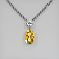 3.66 Ct. Gemstone Pendant, 14K Yellow & White 1