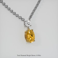 3.66 Ct. Gemstone Pendant, 14K Yellow & White 2