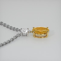 3.66 Ct. Gemstone Pendant, 14K Yellow & White 3