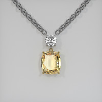 7.99 Ct. Gemstone Pendant, 14K Yellow & White 1