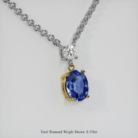 2.06 Ct. Gemstone Necklace, 14K Yellow & White 2