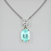 1.82 Ct. Gemstone Pendant, 14K Yellow & White 1