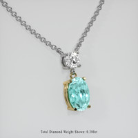 1.82 Ct. Gemstone Pendant, 14K Yellow & White 2