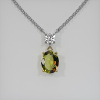 1.73 Ct. Gemstone Pendant, 14K Yellow & White 1