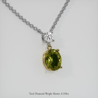 1.73 Ct. Gemstone Pendant, 14K Yellow & White 2