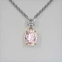 3.10 Ct. Gemstone Pendant, 18K Yellow & White 1