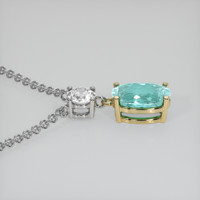 1.82 Ct. Gemstone Pendant, 18K Yellow & White 3