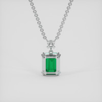 2.61 Ct. Emerald Necklace, Platinum 950 4