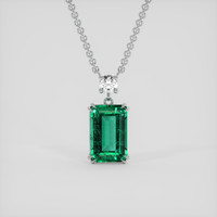 2.51 Ct. Emerald Necklace, Platinum 950 1