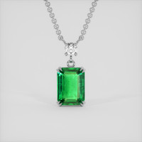 2.42 Ct. Emerald Necklace, Platinum 950 1
