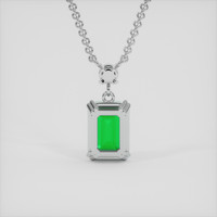 2.42 Ct. Emerald Necklace, Platinum 950 4