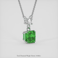 1.02 Ct. Green Tsavorite Garnet Necklace, Platinum 950 2