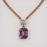 2.80 Ct. Gemstone Necklace, 14K Rose Gold 1