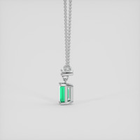 0.49 Ct. Emerald Necklace, Silver 3