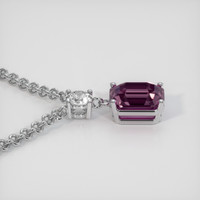 2.80 Ct. Gemstone Necklace, 14K White Gold 3