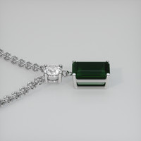 3.17 Ct. Gemstone Necklace, 14K White Gold 3