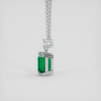 2.61 Ct. Emerald Necklace, 18K White Gold 3